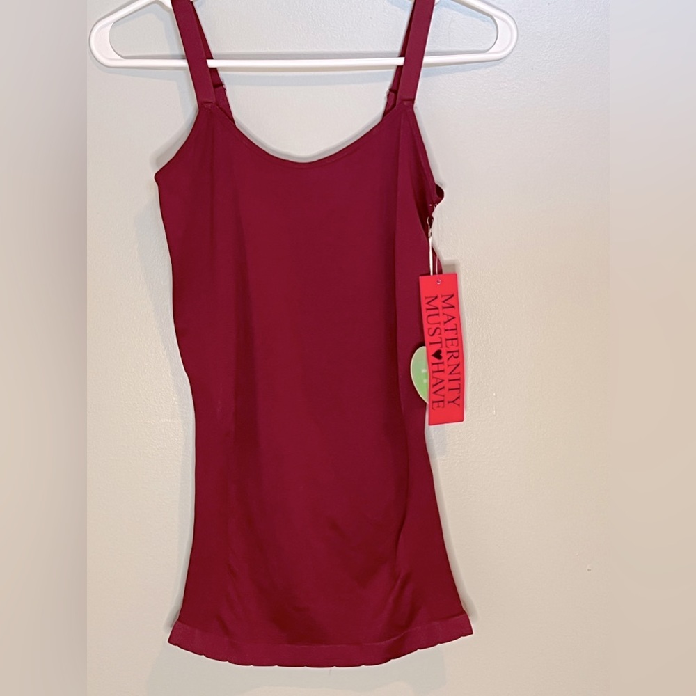NWOT Kathy Maternity Tank in Maroon